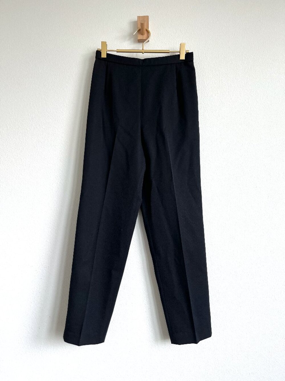 Vintage 90s Classiques Entier Pure Wool Trousers - Black Straight Leg - Size 4